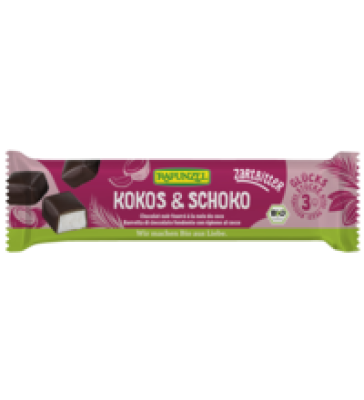 Kokos-Happen Zartbitter, vegan, 50 gr Packung (3 Stück), Rapunzel