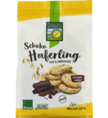 Schoko Haferlinge, vegan, 125 gr Packung, Bohlsener Mühle