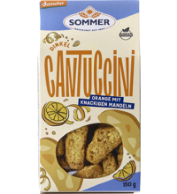 Dinkel Cantuccini, vegan, 150 gr Packung, Sommer