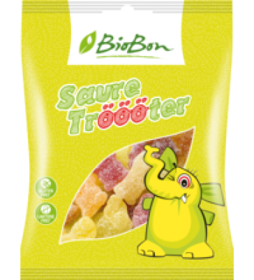 Saure Tröööter Fruchtgummis (mit Gelatine), 100 gr Beutel, BioBon