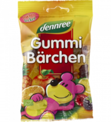 Gummi-Bärchen, mit Gelatine, 100 gr Packung, dennree