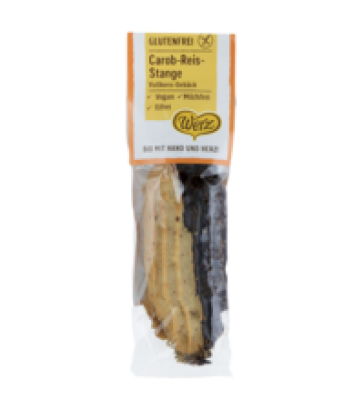 Carob-Reis-Stange, glutenfrei, vegan, 50 gr Stück, Werz