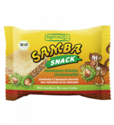 Samba Snack - Haselnuss-​Schoko Schnitte, 25 gr Packung, Rapunzel