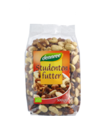 Studentenfutter, vegan, 500 gr Packung, dennree