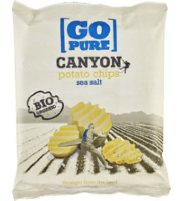 Canyon Chips mit Meersalz, vegan, 125 gr Beutel, Go Pure