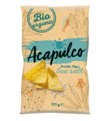 Tortilla Chips Natur, vegan, 125 gr Packung, Acapulco