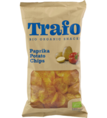 Kartoffelchips mit Paprika, vegan, 125 gr Packung, Trafo