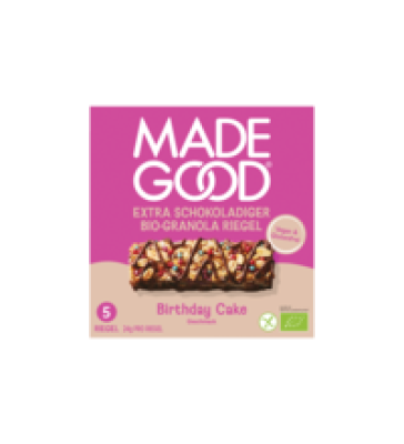 Granola Riegel „Birthday Cake”, glutenfrei, vegan, 120 gr Packung (5 Stück), MadeGood