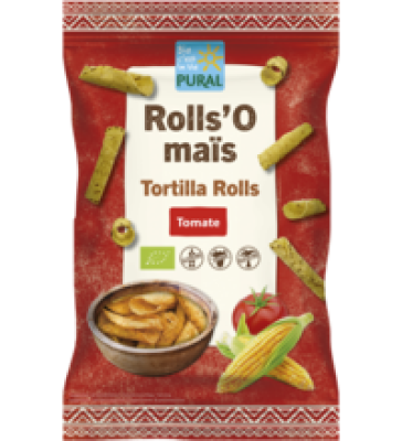 Rolls'O maïs Tomate (Tortilla Rolls), vegan, 125 gr Beutel, Pural