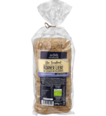 Toastbrot „Körner Liebe”, geschnitten, vegan, 400 gr Packung, Sottolestelle