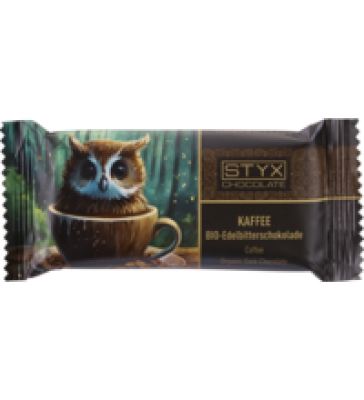 Edelbitterschokolade Kaffee, 70 gr Tafel, Styx Chocolate
