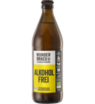 Alkoholfreies Bier, vegan, 0,5 ltr Flasche, Wunderbräu