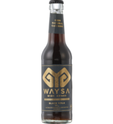 Energy-Getränk Black Cola, vegan, 0,33 ltr Flasche, WAYSA