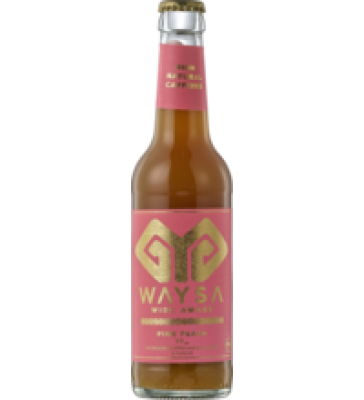 Energy-Getränk Pink Peach, vegan, 0,33 ltr Flasche, WAYSA