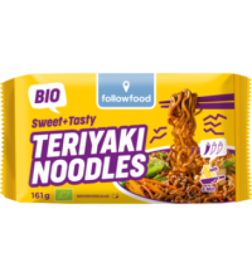 Sweet + Tasty Teriyaki Noodles, vegan, 161 gr Packung, followfood