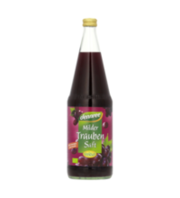 Milder Traubensaft, vegan, 1 ltr Flasche, dennree