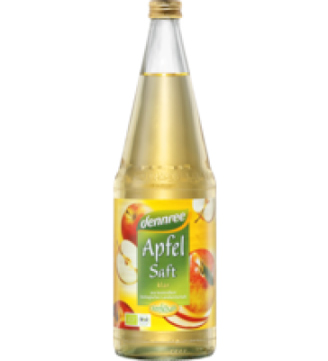Apfelsaft, klar, 1 ltr Flasche, dennree