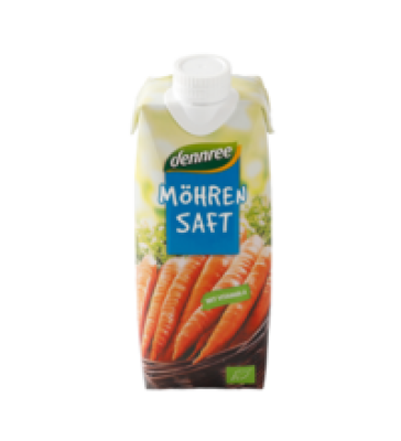 Möhrensaft, vegan, 0,5 ltr Tetra Pack, dennree