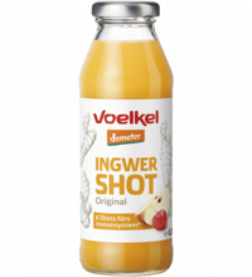 Ingwer Shot, vegan, 0,28 ltr Flasche, Voelkel