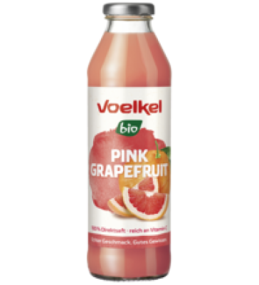 Pink Grapefruitsaft, vegan, 0,5 ltr Flasche, Voelkel