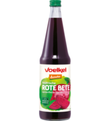 Feldfrischer Rote Bete Saft, vegan, 0,7 ltr Flasche, Voelkel