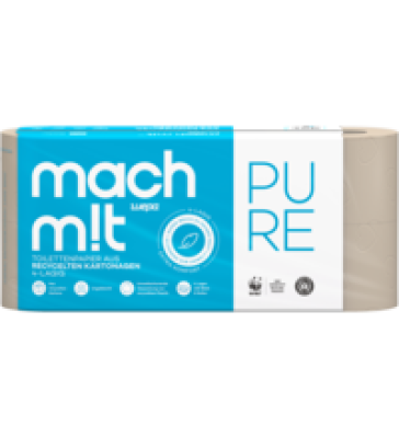 Toilettenpapier, 4-lagig, 130 Blatt, 8 Rollen, mach m!t