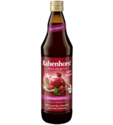 Granatapfel Muttersaft, vegan, 0,75 ltr Flasche, Rabenhorst