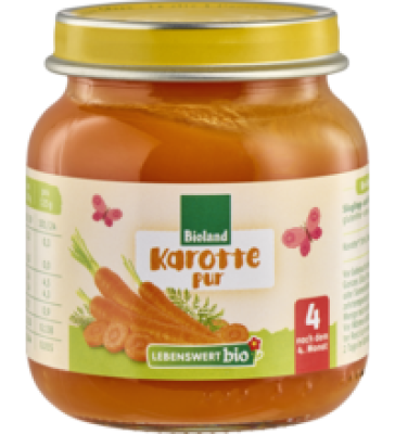 Karotte pur, vegan, 125 gr Glas, Lebenswert bio