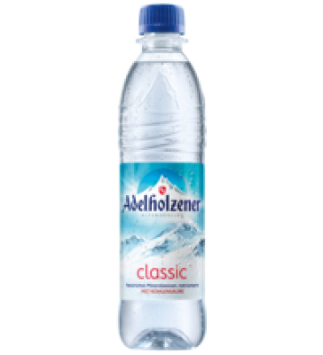 Mineralwasser classic, mit Kohlensäure, 0,5 ltr Flasche, Adelholzener