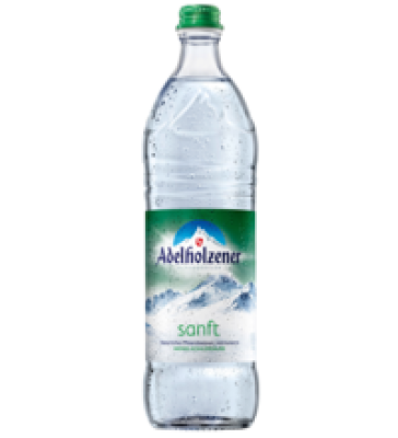 Mineralwasser sanft, wenig Kohlensäure, 0,75 ltr Flasche, Adelholzener
