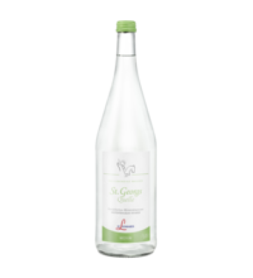 Mineralwasser St. Georgsquelle medium, mit Kohlensäure, 1 ltr Flasche, St. Leonhards Quellen