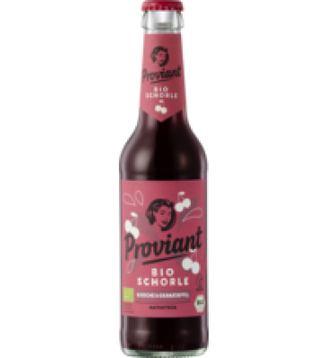 Schorle Kirsche & Granatapfel, vegan, 0,33 ltr Flasche, Proviant Berlin