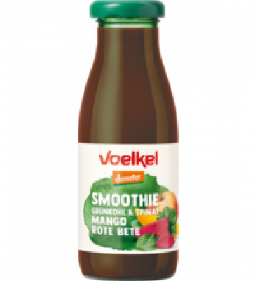 Grüner Smoothie mit Rote Bete, Mango, Grünkohl und Spinat, vegan, 0,25 ltr Flasche, Voelkel