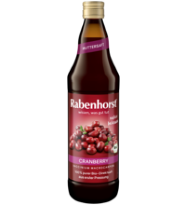 Cranberry Muttersaft, vegan, 0,75 ltr Flasche, Rabenhorst