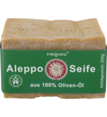 Aleppo Seife aus 100% Olivenöl, vegan, 200 gr Stück, Finigrana