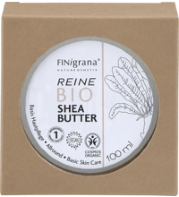 Reine Bio Shea-Butter (Körperbutter), vegan, 100 ml Packung, Finigrana