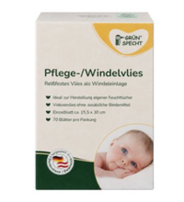 Pflege-/Windelvlies, 1 Packung (70 Blatt), Grünspecht