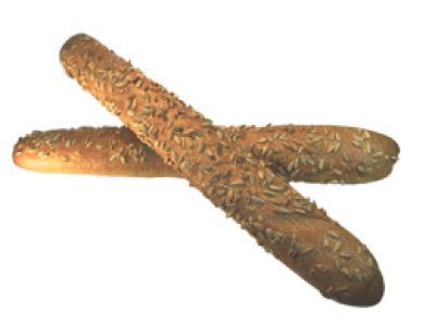 Dinkel-Vollkorn-Baguette mit Sonnenblumen