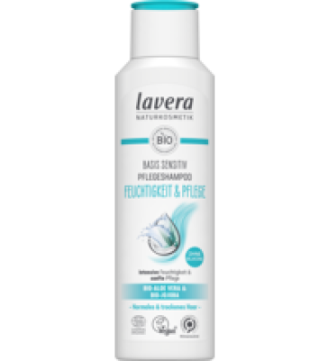 Pflegeshampoo basis sensitiv Feuchtigkeit & Pflege, vegan, 250 ml Flasche, lavera