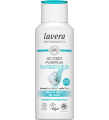Basis sensitiv Feuchtigkeit & Pflege Spülung, vegan, 200 ml Flasche, lavera