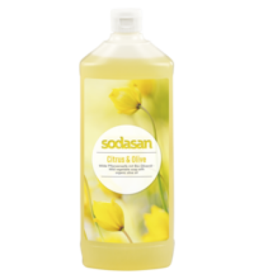 Flüssigseife Citrus & Olive, vegan, 1 ltr Flasche, Sodasan