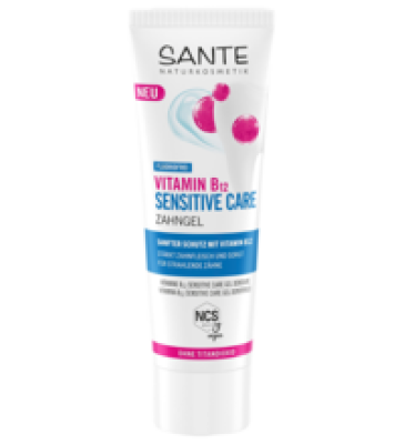 Zahngel Sensitive Care mit Vitamin B12, fluoridfrei, vegan, 75 ml Tube, Sante
