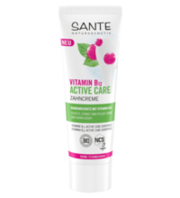 Zahncreme Active Care mit Vitamin B12, vegan, 75 ml Tube, Sante