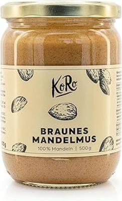 Braunes Mandelmus, vegan, 500 gr Glas, KoRo Handels GmbH