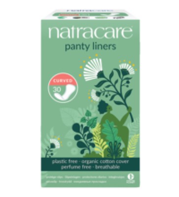 Geformte Slipeinlagen, vegan, 30 Stück Packung, Natracare