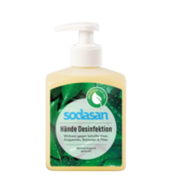 Hände Desinfektion, vegan, 300 ml Spenderflasche, Sodasan