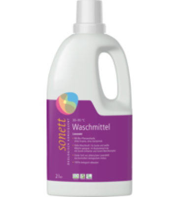 Flüssiges Waschmittel Lavendel, vegan, 2 ltr Flasche, Sonett