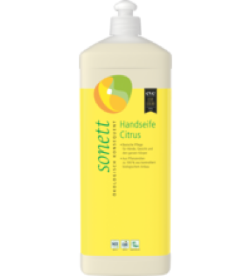 Handseife Citrus, vegan, 1 ltr Flasche, Sonett