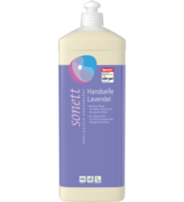 Handseife Lavendel, vegan, 1 ltr Flasche, Sonett
