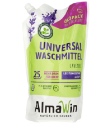 Universal Waschmittel Lavendel, vegan, 1,5 ltr Beutel, AlmaWin